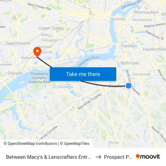 Between Macy's & Lenscrafters Entrances to Prospect Park map