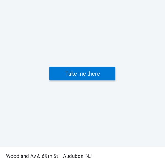 Woodland Av & 69th St to Audubon, NJ map