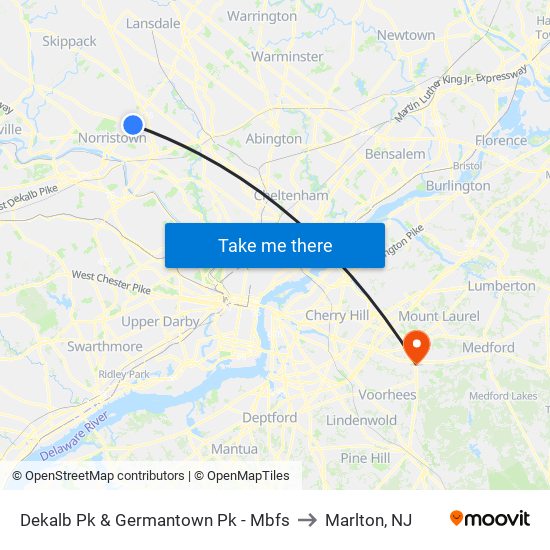 Dekalb Pk & Germantown Pk - Mbfs to Marlton, NJ map