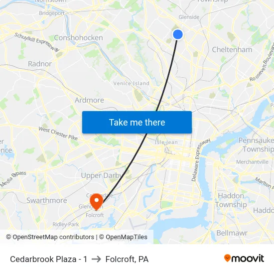 Cedarbrook Plaza - 1 to Folcroft, PA map