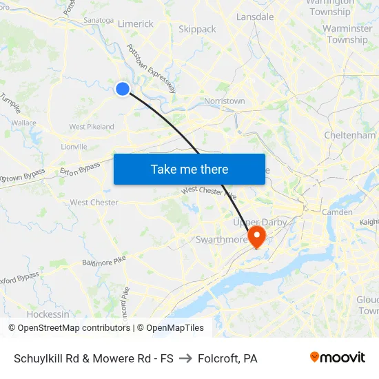 Schuylkill Rd & Mowere Rd - FS to Folcroft, PA map
