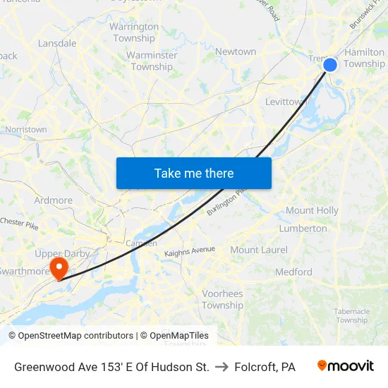 Greenwood Ave 153' E Of Hudson St. to Folcroft, PA map