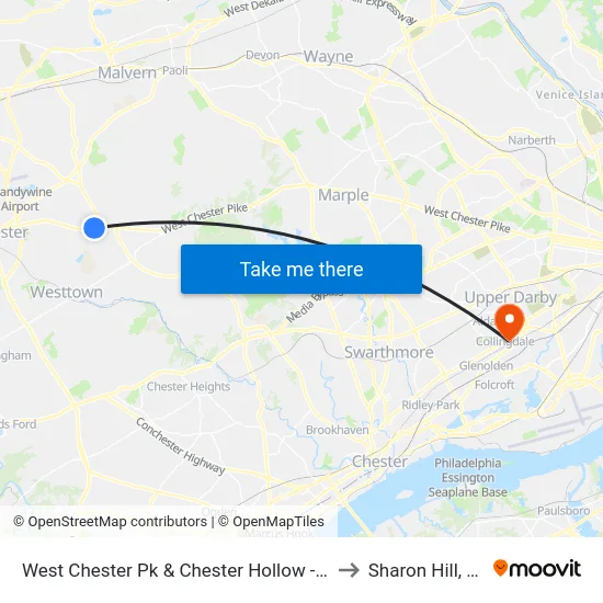 West Chester Pk & Chester Hollow - FS to Sharon Hill, PA map