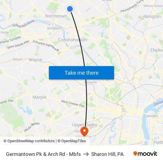 Germantown Pk & Arch Rd - Mbfs to Sharon Hill, PA map