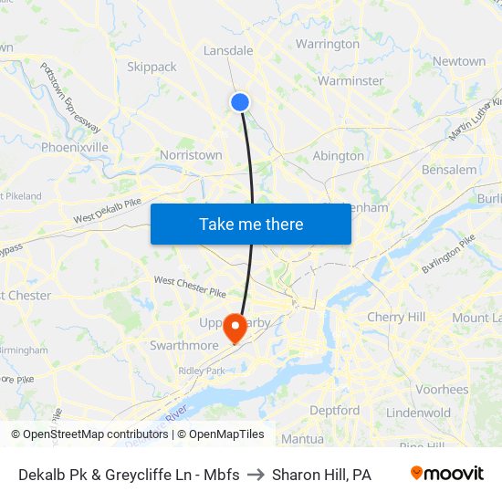 Dekalb Pk & Greycliffe Ln - Mbfs to Sharon Hill, PA map