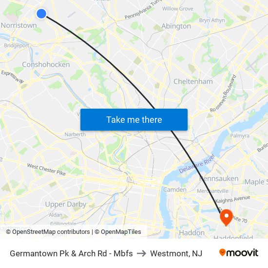 Germantown Pk & Arch Rd - Mbfs to Westmont, NJ map