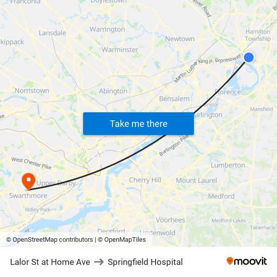 Lalor St at Home Ave to Springfield Hospital map