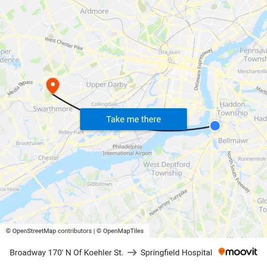 Broadway 170' N Of Koehler St. to Springfield Hospital map