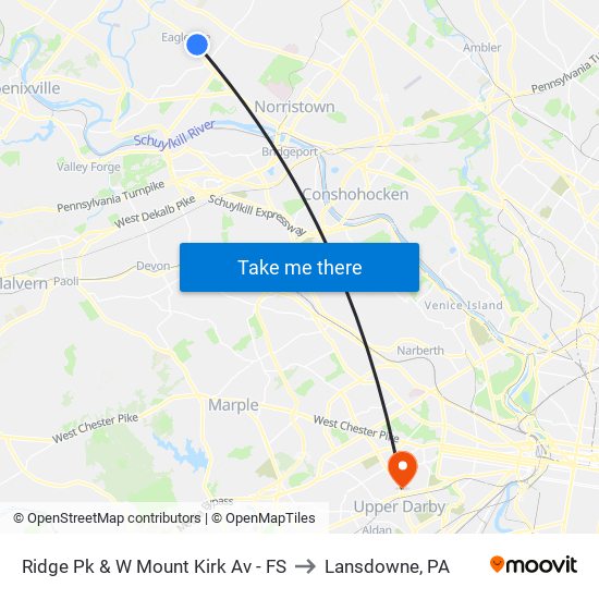 Ridge Pk & W Mount Kirk Av - FS to Lansdowne, PA map