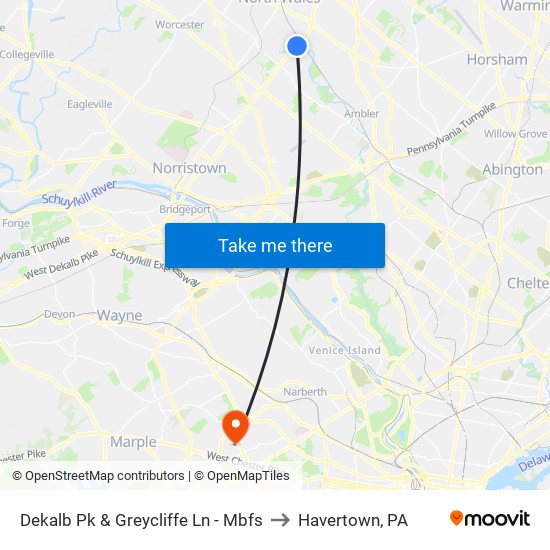 Dekalb Pk & Greycliffe Ln - Mbfs to Havertown, PA map