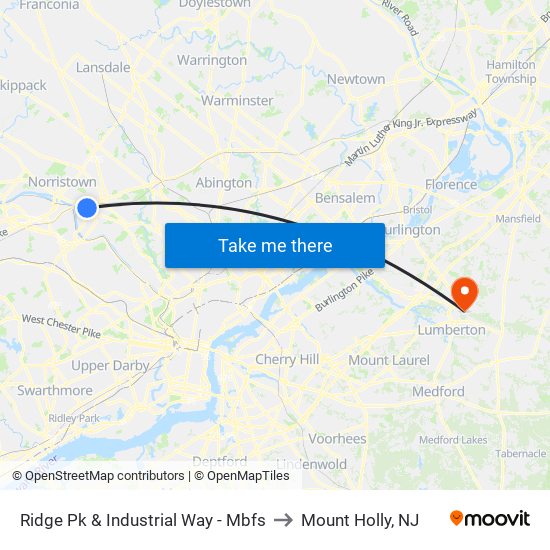 Ridge Pk & Industrial Way - Mbfs to Mount Holly, NJ map