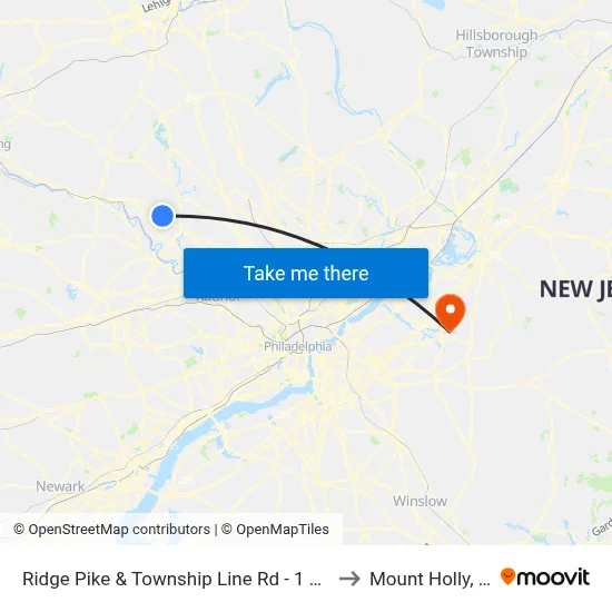 Ridge Pike & Township Line Rd - 1 Mbns to Mount Holly, NJ map