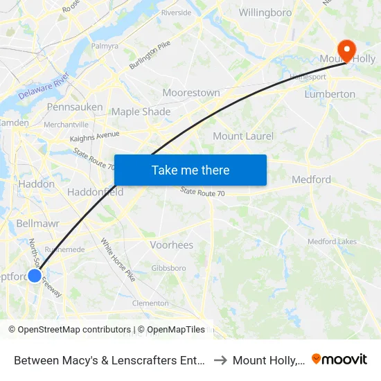 Between Macy's & Lenscrafters Entrances to Mount Holly, NJ map