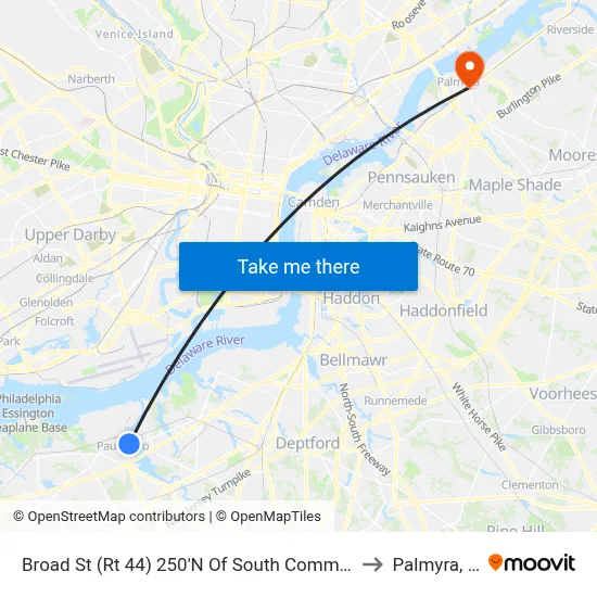 Broad St (Rt 44) 250'N Of South Commerce St to Palmyra, NJ map