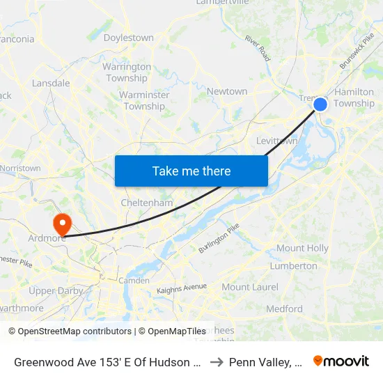 Greenwood Ave 153' E Of Hudson St. to Penn Valley, PA map