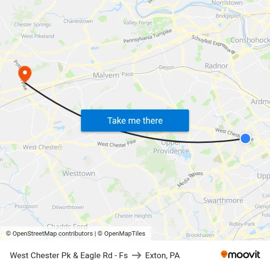 West Chester Pk & Eagle Rd - Fs to Exton, PA map