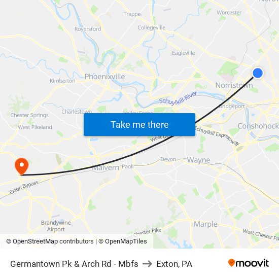 Germantown Pk & Arch Rd - Mbfs to Exton, PA map