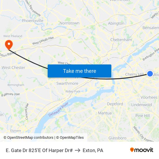 E. Gate Dr 825'E Of Harper Dr# to Exton, PA map