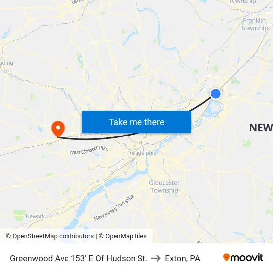 Greenwood Ave 153' E Of Hudson St. to Exton, PA map