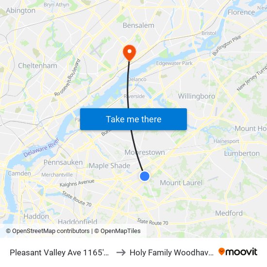 Pleasant Valley Ave 1165's Of E Gate Dr to Holy Family Woodhaven Campus map