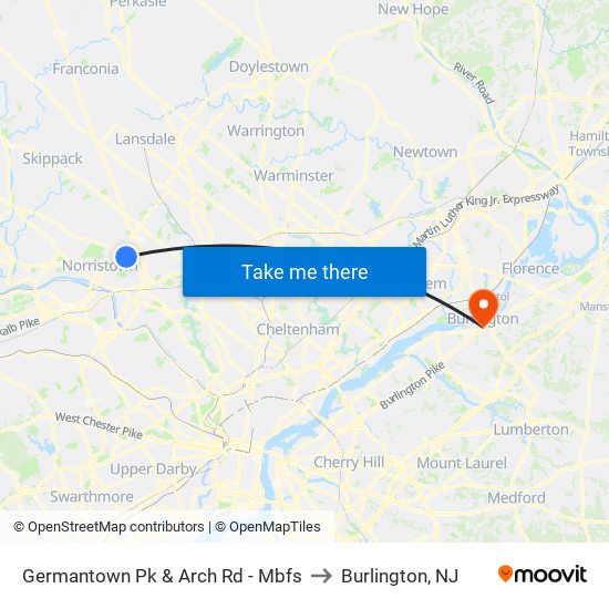 Germantown Pk & Arch Rd - Mbfs to Burlington, NJ map
