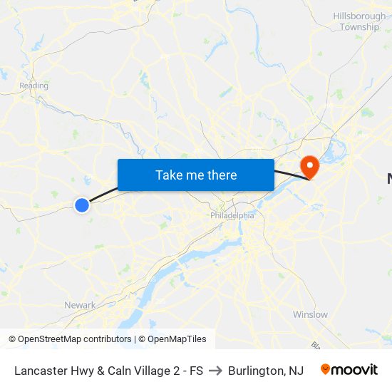 Lancaster Hwy & Caln Village 2 - FS to Burlington, NJ map