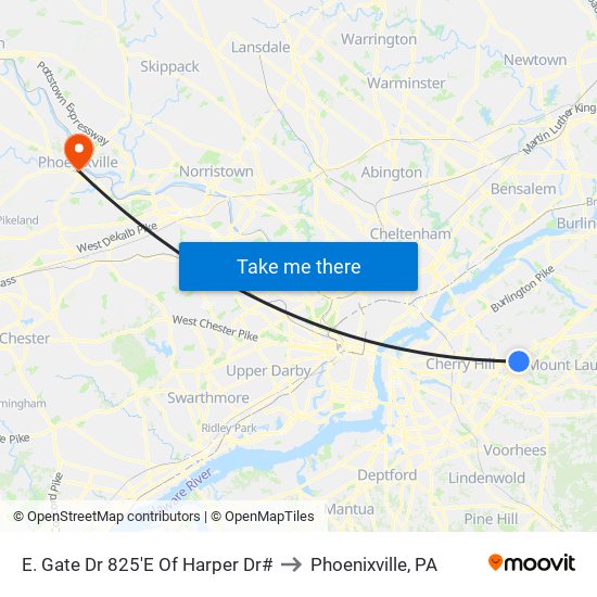 E. Gate Dr 825'E Of Harper Dr# to Phoenixville, PA map