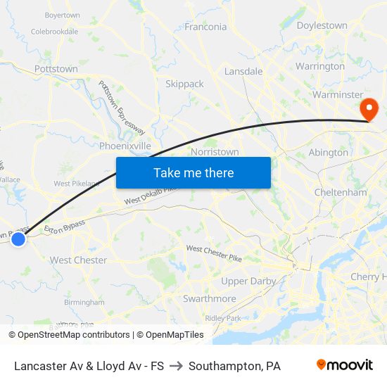 Lancaster Av & Lloyd Av - FS to Southampton, PA map