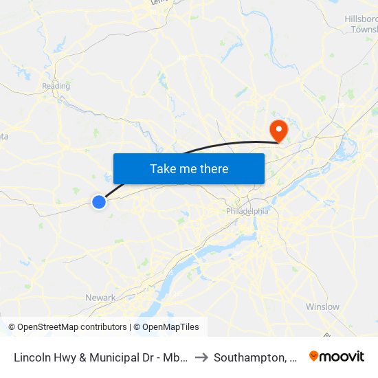Lincoln Hwy & Municipal Dr - Mbfs to Southampton, PA map