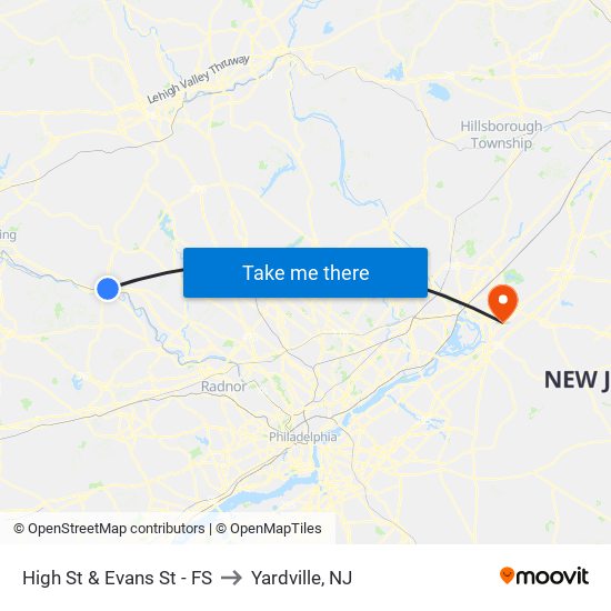 High St & Evans St - FS to Yardville, NJ map