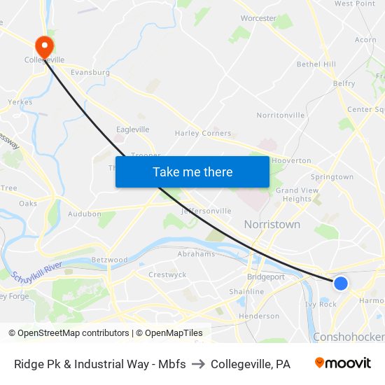 Ridge Pk & Industrial Way - Mbfs to Collegeville, PA map