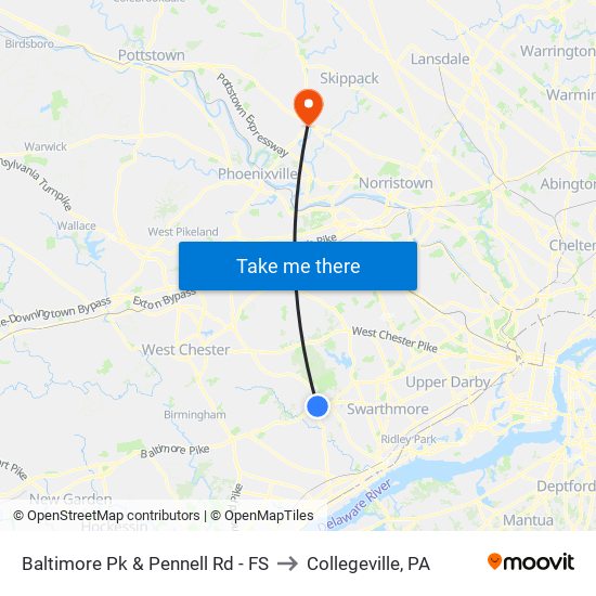 Baltimore Pk & Pennell Rd - FS to Collegeville, PA map