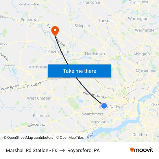 Marshall Rd Station - Fs to Royersford, PA map