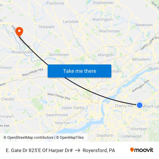 E. Gate Dr 825'E Of Harper Dr# to Royersford, PA map