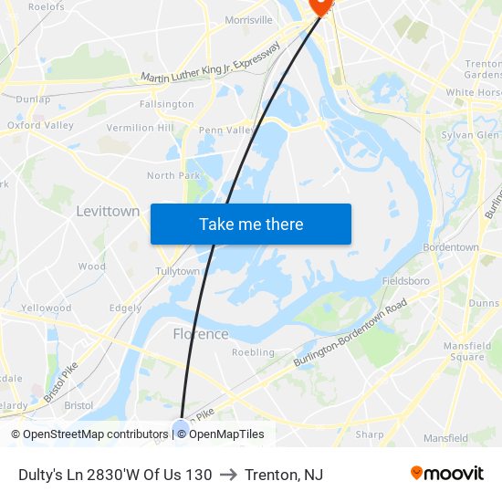 Dulty's Ln 2830'W Of Us 130 to Trenton, NJ map
