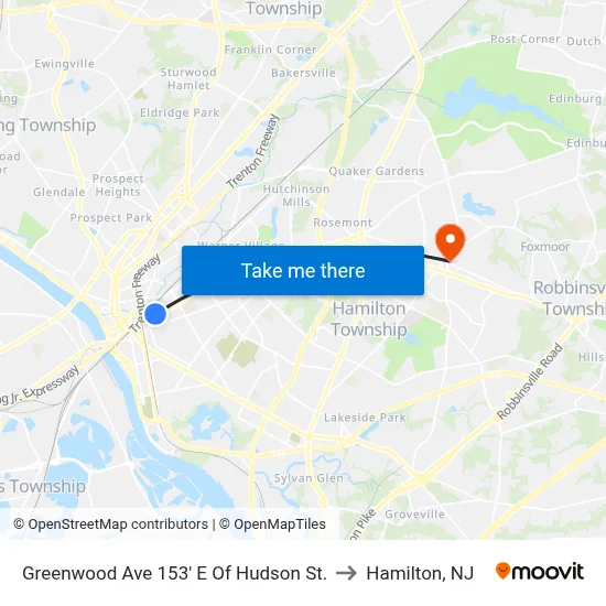 Greenwood Ave 153' E Of Hudson St. to Hamilton, NJ map