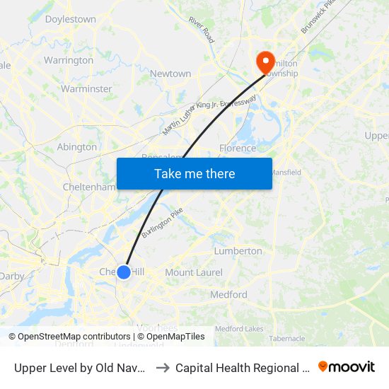 Upper Level by Old Navy/Lens Crafters to Capital Health Regional Medical Center map