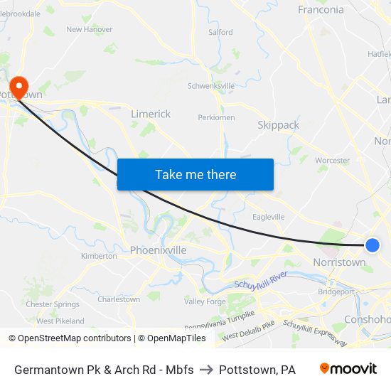 Germantown Pk & Arch Rd - Mbfs to Pottstown, PA map