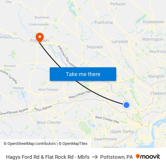 Hagys Ford Rd & Flat Rock Rd - Mbfs to Pottstown, PA map