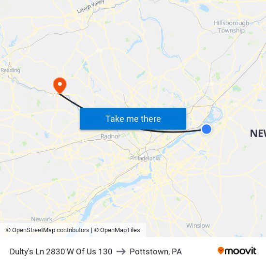 Dulty's Ln 2830'W Of Us 130 to Pottstown, PA map
