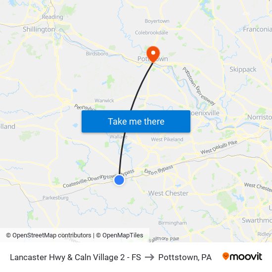 Lancaster Hwy & Caln Village 2 - FS to Pottstown, PA map