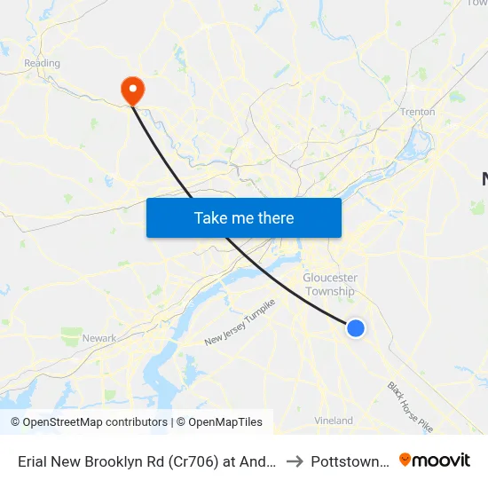 Erial New Brooklyn Rd (Cr706) at Andrews Rd to Pottstown, PA map
