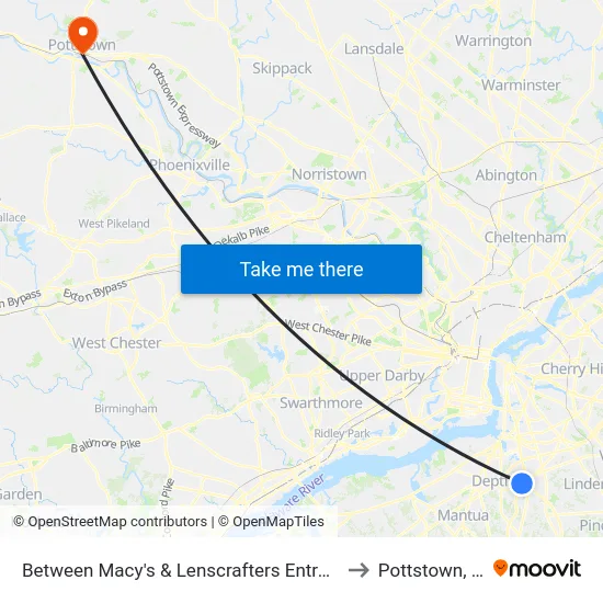 Between Macy's & Lenscrafters Entrances to Pottstown, PA map