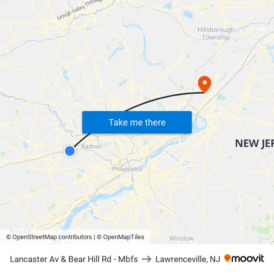 Lancaster Av & Bear Hill Rd - Mbfs to Lawrenceville, NJ map