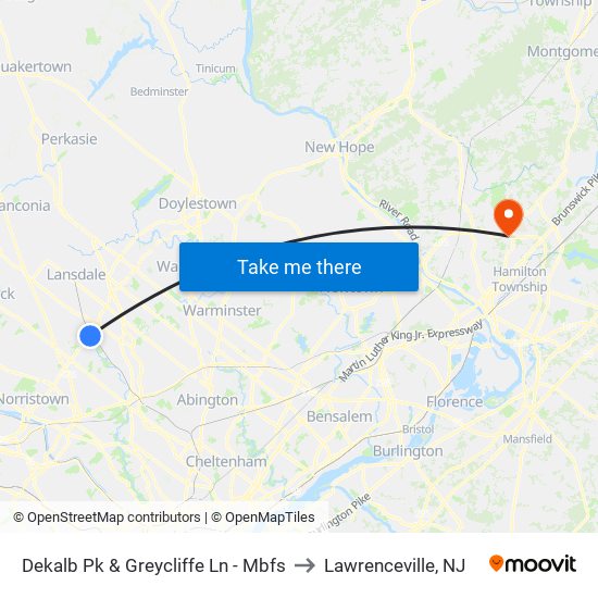 Dekalb Pk & Greycliffe Ln - Mbfs to Lawrenceville, NJ map