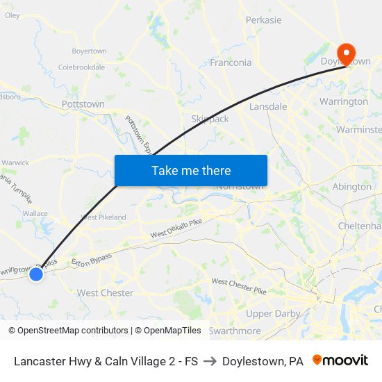 Lancaster Hwy & Caln Village 2 - FS to Doylestown, PA map