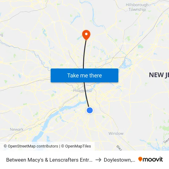 Between Macy's & Lenscrafters Entrances to Doylestown, PA map