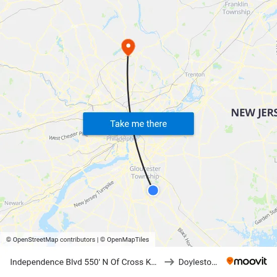 Independence Blvd 550' N Of Cross Keys Rd. (Cr689) to Doylestown, PA map