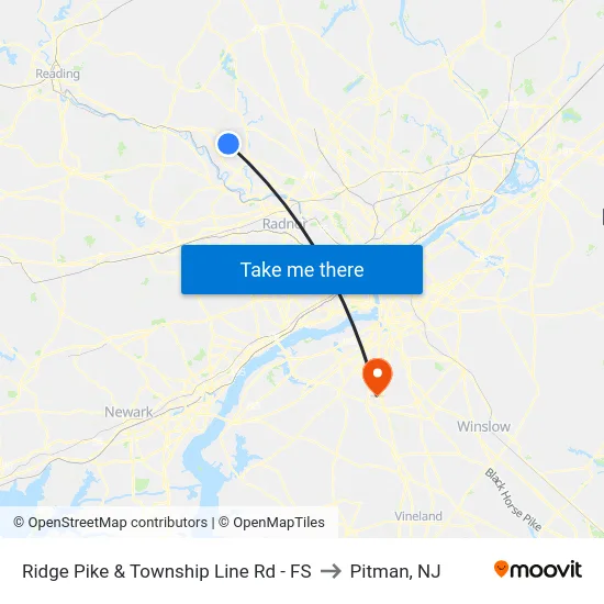 Ridge Pike & Township Line Rd - FS to Pitman, NJ map