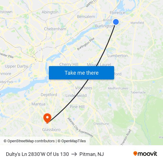 Dulty's Ln 2830'W Of Us 130 to Pitman, NJ map